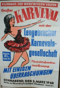 Karnevalsplakat aus dem Jahr 1968