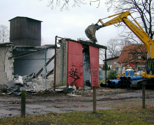 Abriss des alten Depots 26. November 2002 (Foto: Liane Protzmann)