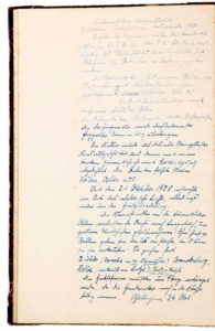 Schulchronik 1928: linke Seite