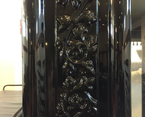 Detail der vormals Leegebrucher Leichenkutsche (Foto: Giso Siebert)