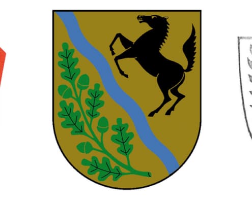 CCL-Wappen, Leegebruch-Wappen und ENtwurf eines Leegebruch-Wappens
