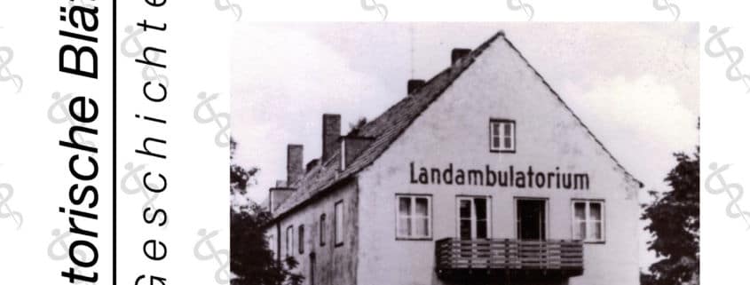 Titel des Heftes 15 der Leegebrucher historischen Blätter Zur Geschichte des Gesundheitswesens
